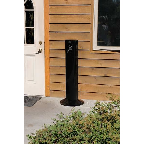 Rubbermaid Commercial Cigarette Receptacle, 1-19/64 gal., Silver - FG9W3100SSBLA