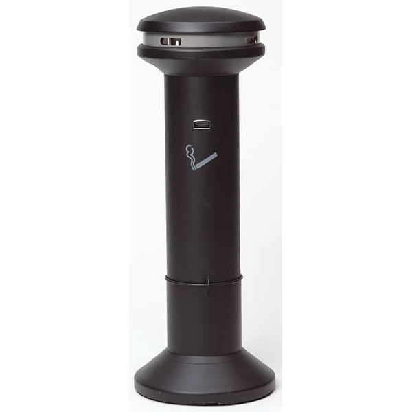 Rubbermaid Commercial Infinity Cigarette Receptacle, 6-11/16 gal., Black - FG9W3400BLA