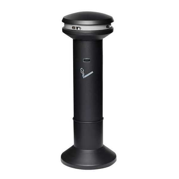 Rubbermaid Commercial Infinity Cigarette Receptacle, 6-11/16 gal., Black - FG9W3400BLA