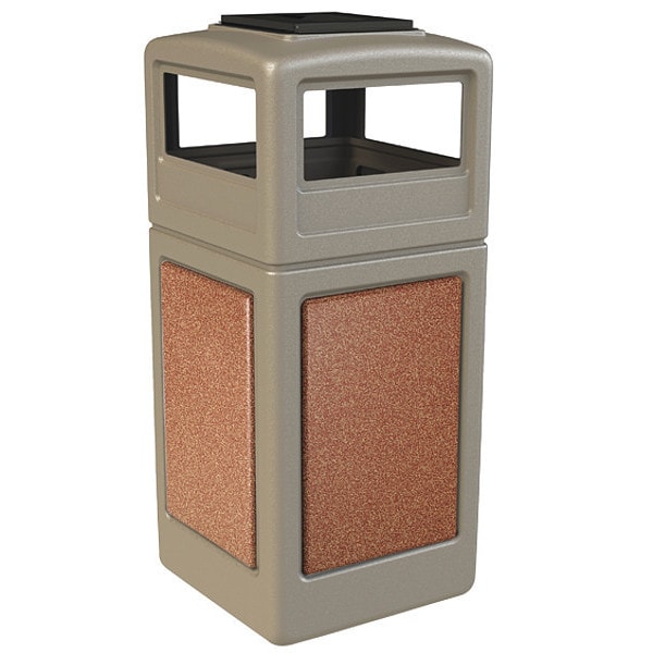 Commercial Zone Products StoneTec Trash Bin Ash 42 gal., Bge Sed - 72051699