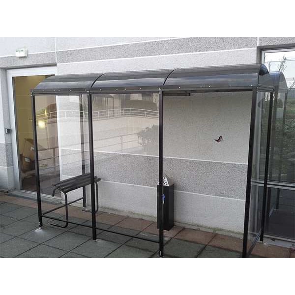 No Butts Bin Co Smoking Shelter - 3-Sided - NBS0412BW