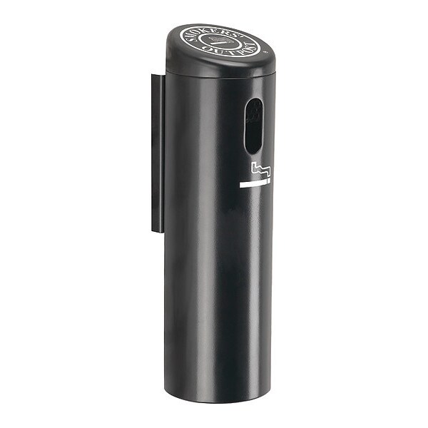 Commercial Zone Products Smoker's Outpost Wall-mounted Ashtray, Black - 711201
