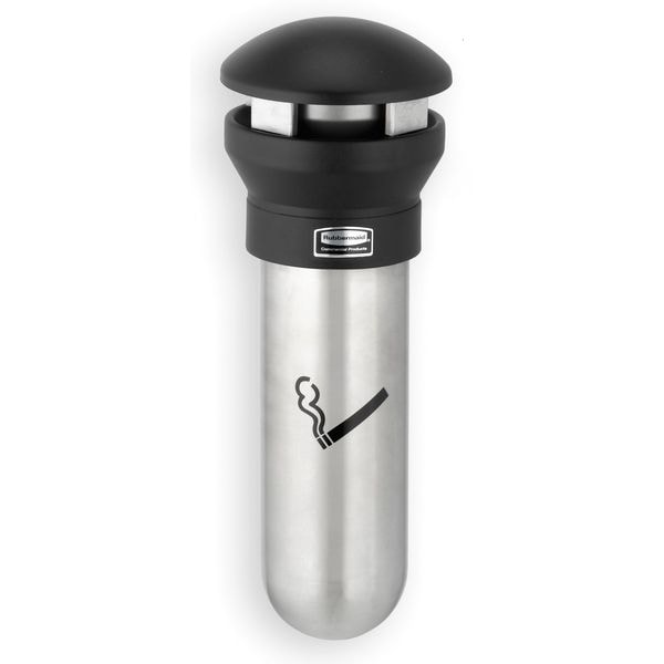 Rubbermaid Commercial Infinity Cigarette Receptacle, 19/32 gal., Silver - FG9W3200SSBLA