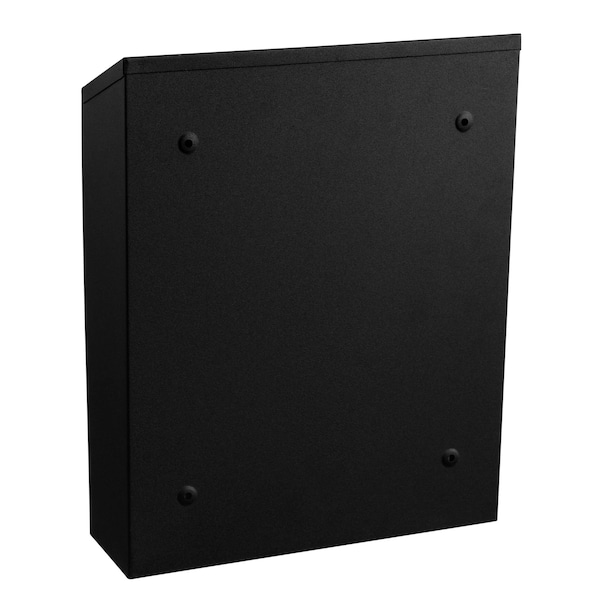 Alpine Industries Outdoor Wall-Mounted Cigarette Butt Disposal Receptacle with Removable Ashtray Bin in Black - ALP490-01-BLK-MK
