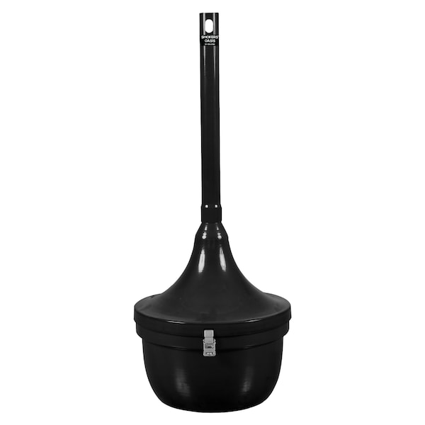 Ex-Cell Kaiser 4.5-Gal. Cigarette Receptacle - Steel, Black Gloss - SRS-1 BLK