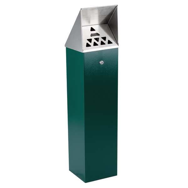 No Butts Bin Co Cigarette Receptacle, 1-3/4 gal., Green - HDD03