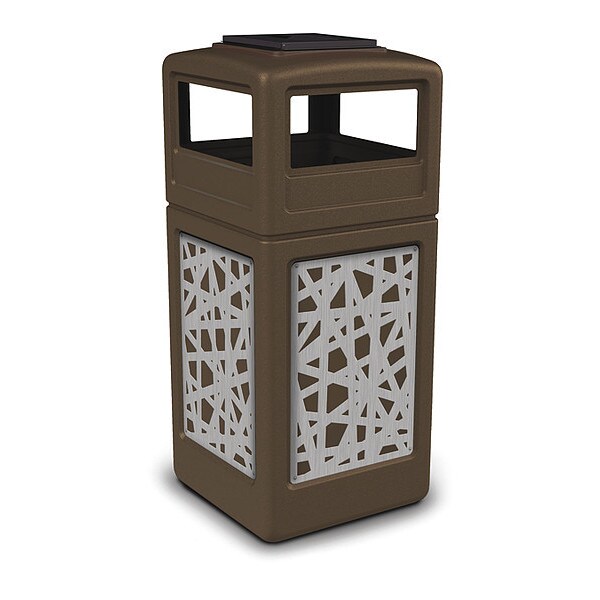 Commercial Zone Products Waste Bin Ashtray Lid SS, Brown 42 gal. - 733026299