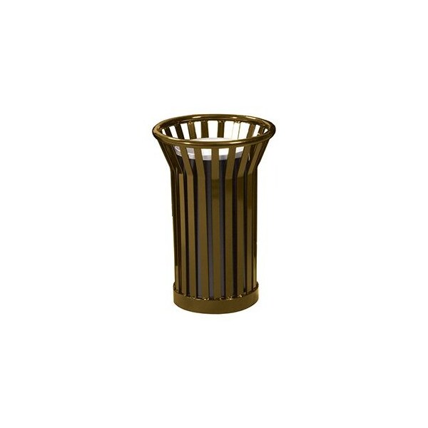 Witt Industries Heavy Duty Outdoor Slatted Metal Ash Urn, Brown - WC2000-BN