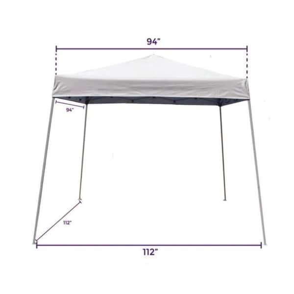 Impact Canopy Slant Leg Canopy, 10 FT x 10 FT  with Carry Bag, White - 040000001