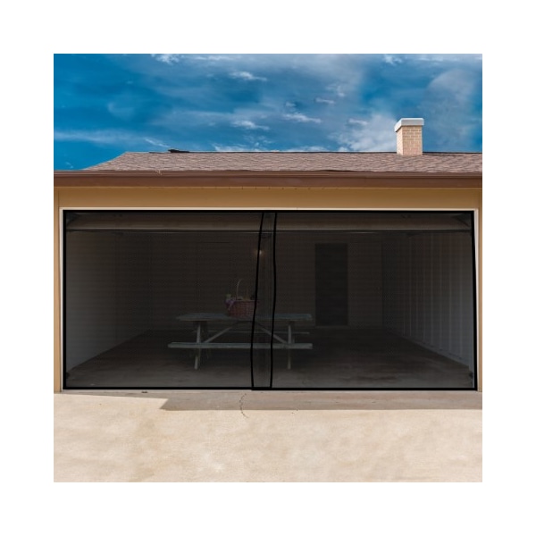 Nature Spring Nature Spring Magnetic Garage Door Screen, 2 Car Stall Mesh Curtain Keeps Mosquitos and Insects Out - 316833LTU