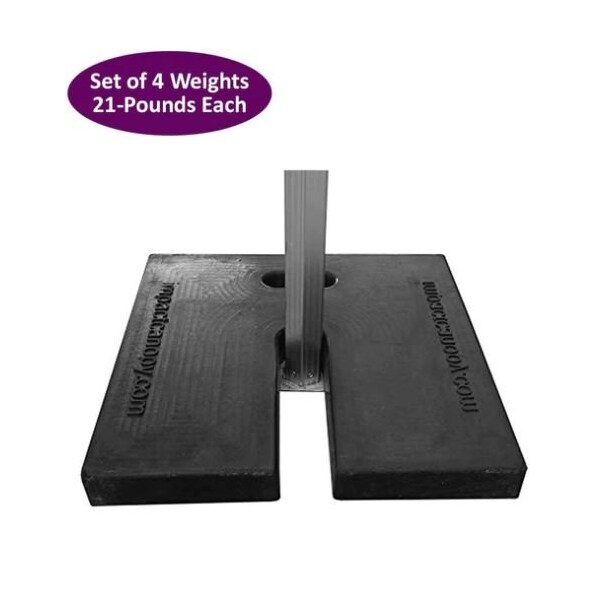 Impact Canopy Rubber Weights 18 FT x 18 FT, Black, 4PK - 284009005