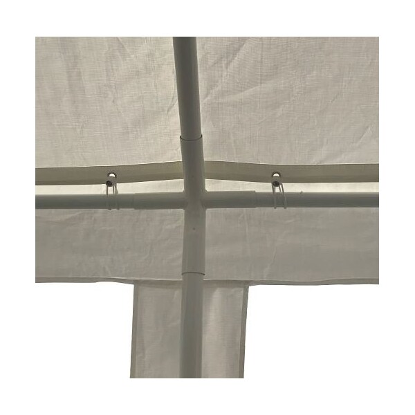 Impact Canopy 20 FT x 20 FT  Event Canopy Carport, 8 Legs, 50mm Steel Pipe , White - 070018032