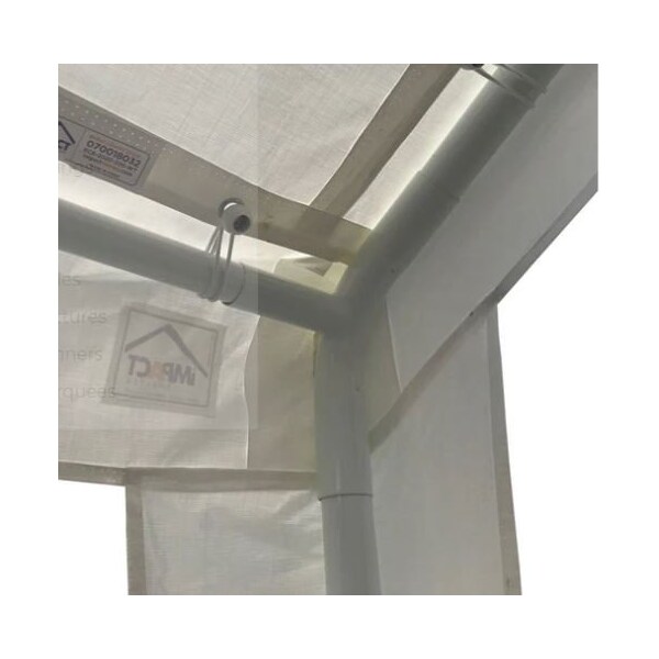 Impact Canopy 20 FT x 20 FT  Event Canopy Carport, 8 Legs, 50mm Steel Pipe , White - 070018032