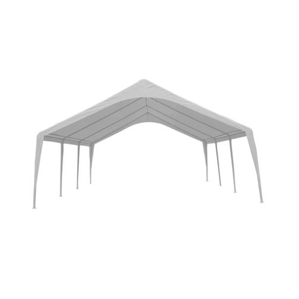 Impact Canopy 20 FT x 20 FT  Event Canopy Carport, 8 Legs, 50mm Steel Pipe , White - 070018032