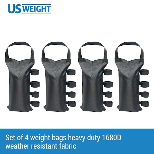 Us Weight Economy Fillable Canopy Weight Bags, Black, 4PK - U0067