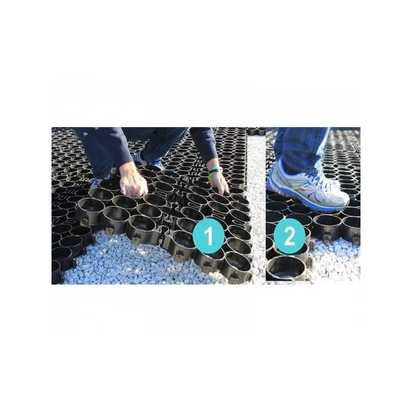 Truegrid Pro-Plus Permeable Paver, 24'' W x 24'' L, 2'' H, 4 sqft - TG-0020