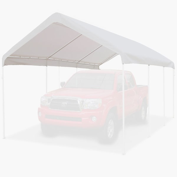 King Canopy Replacement Drawstring Cover 12ftx20ft, fits 12ft 3in by 20ft A-Frame, White - TDS12206