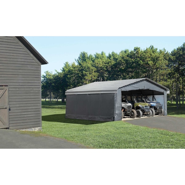 Shelterlogic Enclosure Kit for Arrow Carport, 20 ft. x 20 ft. Gray - 10183