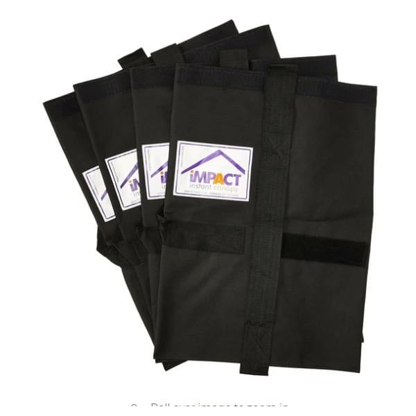 Impact Canopy Canopy Weight Bags, 4 Pack, Black, 4PK - 284009003