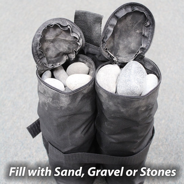 King Canopy Weight Bags for Instant Pop Up Canopy, Sand Bags, Leg Weight, 4 Pack, Black - INAWB400