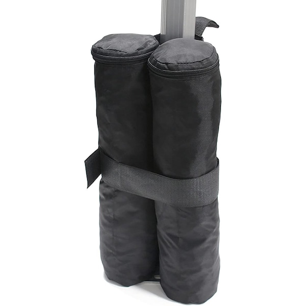 King Canopy Weight Bags for Instant Pop Up Canopy, Sand Bags, Leg Weight, 4 Pack, Black - INAWB400