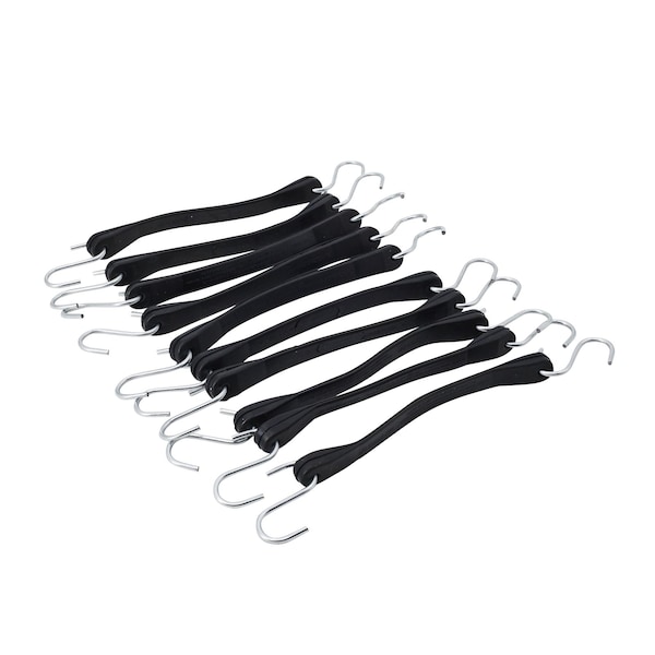 Tarps Now Black Rubber EPDM Tarp Straps - 10" - TA-RTS-10-50