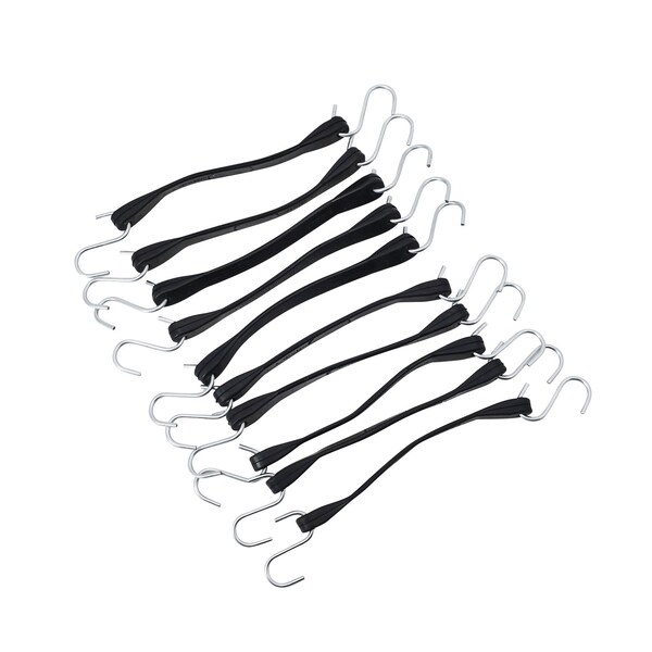 Tarps Now Black Rubber EPDM Tarp Straps - 10" - TA-RTS-10-50