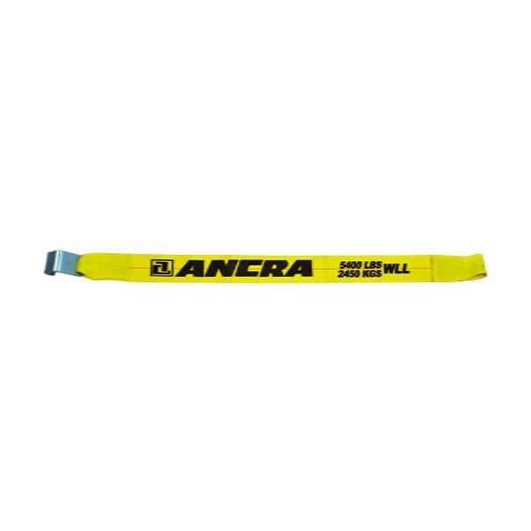 Ancra Mfg 4-In. X 5-Ft. Strap W/ 48968-11 Container Hook And Sewn Loop End. - 49526-11