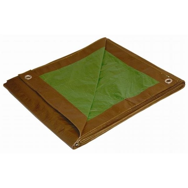 Foremost Tarp Foremost Tarp 10816 8 ft. X 16 ft. Brown & Green Tarp - 10816