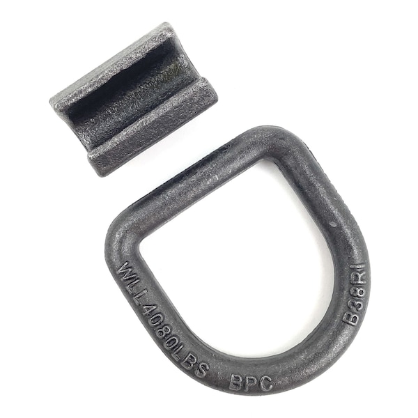 Buyers Products D-RING, 1/2in, 2-1/2x2-3/8 W/WELD ON BRKT - B38WPKGD