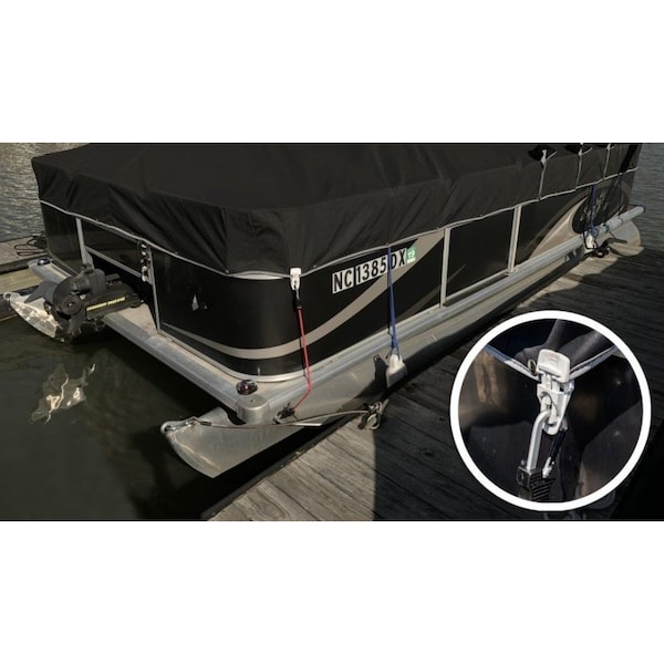 Easyklip Midi Clip-Black, 220Lbs Cap & Grabs Tarp, Netting, 1/4" Thick, PK4 - 4101
