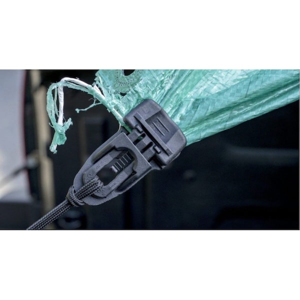Easyklip Midi Clip-Black, 220Lbs Cap & Grabs Tarp, Netting, 1/4" Thick, PK4 - 4101