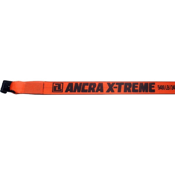 Ancra Mfg Strap Assy, Winch, X-Treme, 4 In. X 30 In. W/ 41766-18 Flat Hook - 43795-90-30