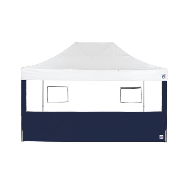 E-Z Up TAA Compliant Food Booth Sidewall, 15' W x 15' H, Navy Blue - SW3FB15FXTNB