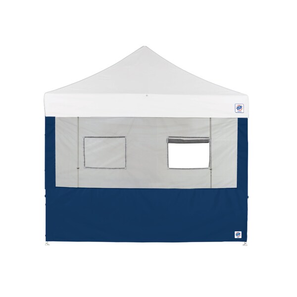 E-Z Up TAA Compliant Food Booth Sidewall, 10' W x 10' H, Navy Blue - SW3FB10FXTNB