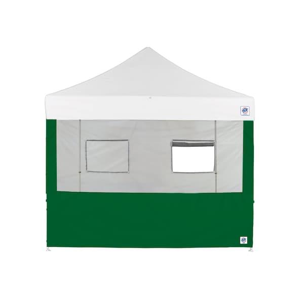 E-Z Up TAA Compliant Food Booth Sidewall, 10' W x 10' H, Forest Green - SW3FB10FXTFG