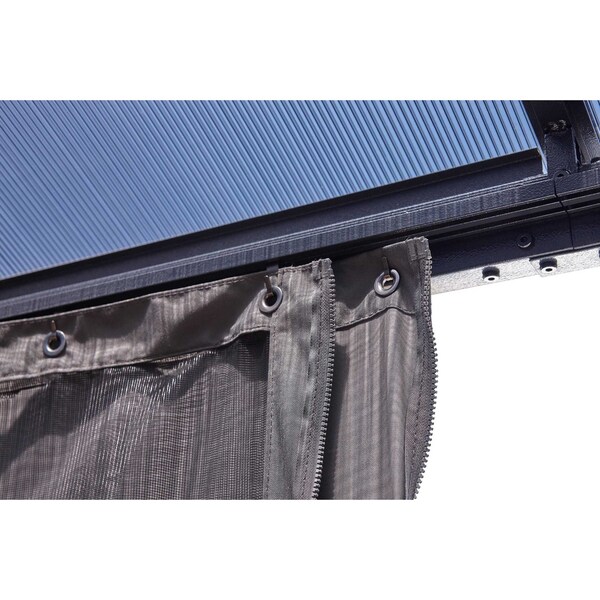 Sojag Turia Grey Polyester Curtains 10 ft. x 12 ft. - 135-9168914