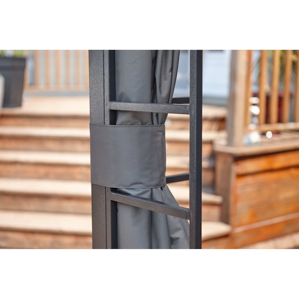 Sojag Turia Grey Polyester Curtains 10 ft. x 12 ft. - 135-9168914