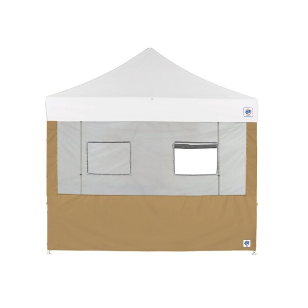 E-Z Up TAA Compliant Food Booth Sidewall, 10' W x 10' H, Coyote Brown - SW3FB10FXTCB