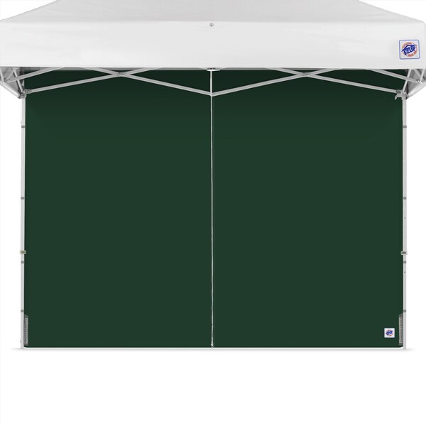 E-Z Up TAA Compliant Middle Zipper Sidewall, 10' W x 10' H, Forest Green - SWP3FXTM10FG
