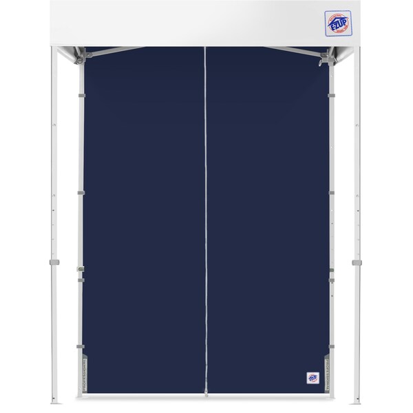 E-Z Up TAA Compliant Middle Zipper Sidewall, 5' W x 5' H, Navy Blue - SWM5TCNB