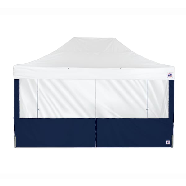 E-Z Up TAA Compliant Panorama Middle Zipper Sidewall, 15' W, 15' H, Navy Blue - SW3PM15FXTNB