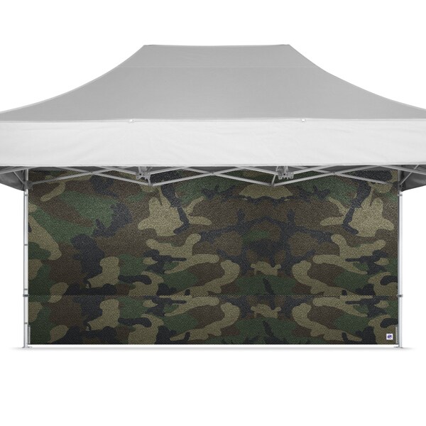 E-Z Up TAA Compliant Endeavor Sidewall, 15' W x 15' H, Woodland Camo - SWEND3FXT15WC