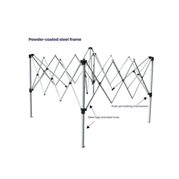 Impact Canopy O FT Reilly 8 FT x 8 FT /10 FT x 10 FT  Canopy Kit, White with 120D wall White - 283010001