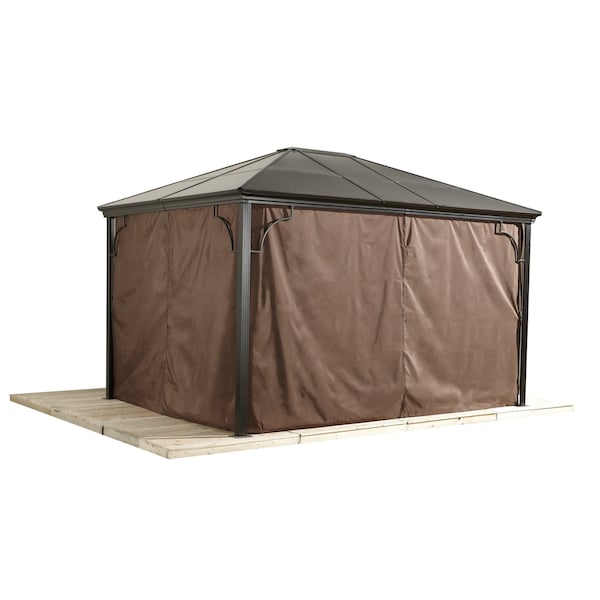 Sojag Brown Curtains for Sumatra Gazebo, 10 ft. x 12 ft., Poly, Outdoor Shades - 135-9156072