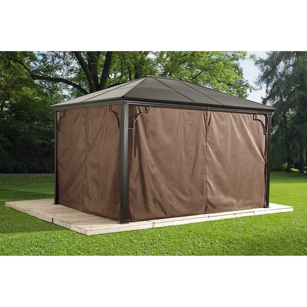 Sojag Brown Curtains for Sumatra Gazebo, 10 ft. x 12 ft., Poly, Outdoor Shades - 135-9156072