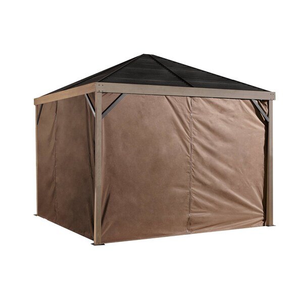 Sojag Sanibel Brown Polyester Curtains 8 ft. x 8 ft. - 135-9168907