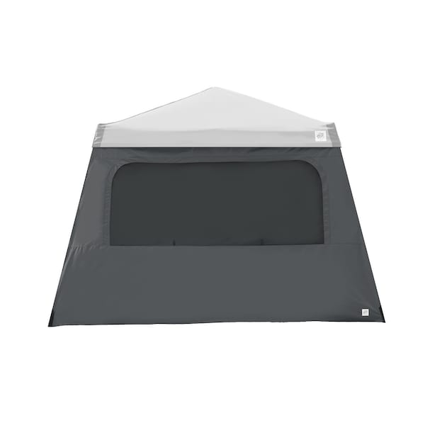 E-Z Up Sidewall, w/ Mesh Window, 10' W x 10' H, Steel Gray, Angled Leg - SW3MW10SGAL
