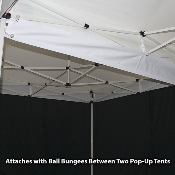 King Canopy 10ft Rain Gutter Connection for Instant Pop-up Tent, Canopy W/ 10 Ball Bungees, White - RG10