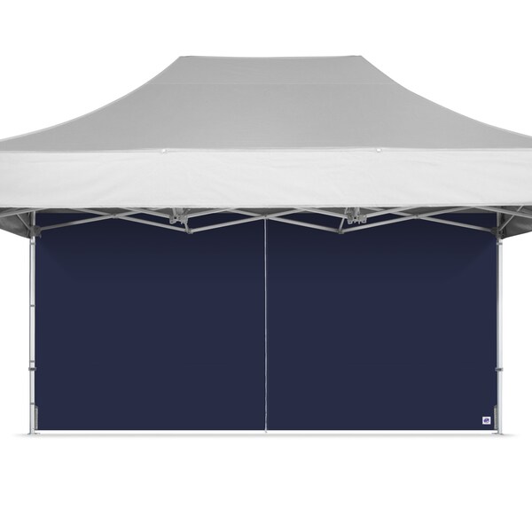 E-Z Up TAA Compliant Endeavor Middle Zipper Sidewall, 15' W x 15' H, Navy Blue - SWEND3FXTMZ15NB